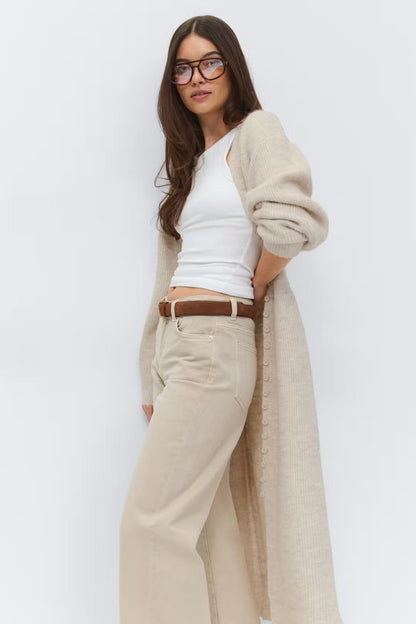 Shaped Knitted Cardigan Dress