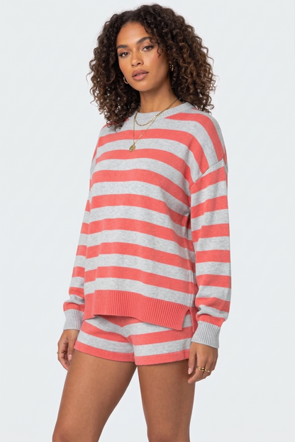 Olivia Knit Striped Set