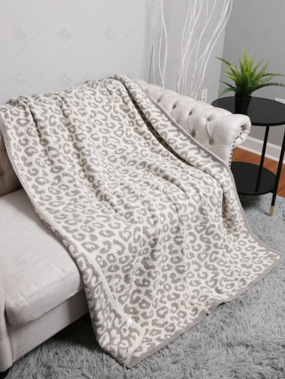 LuxeHaven Leopard Cloud Throw