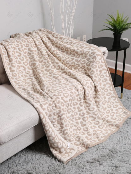 LuxeHaven Leopard Cloud Throw