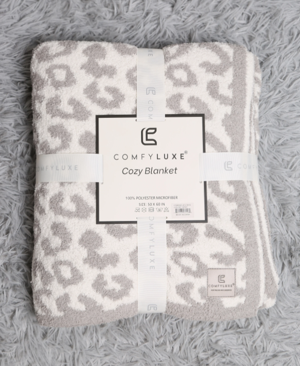 LuxeHaven Leopard Cloud Throw