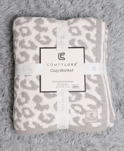 LuxeHaven Leopard Cloud Throw