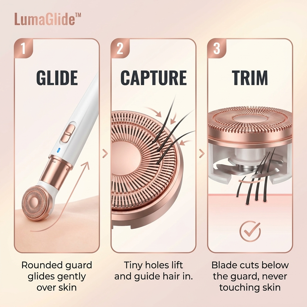 The LumaGlide™ 2-in-1 Facial Trimmer & Brow Shaper