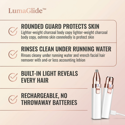 The LumaGlide™ 2-in-1 Facial Trimmer & Brow Shaper