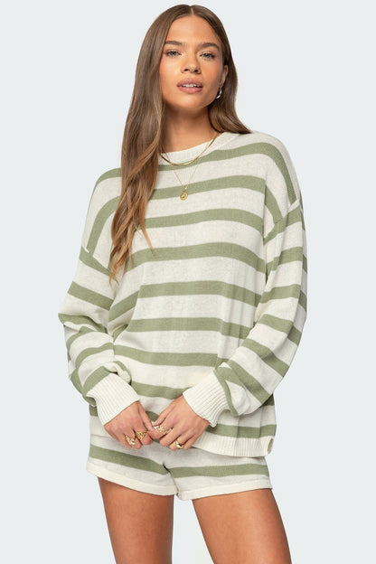 Olivia Knit Striped Set
